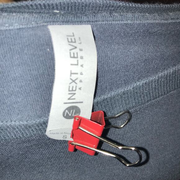 NEXT LEVEL T-Shirt Men's S BLACK Short Sleeved w/logo - Picture 2 of 8